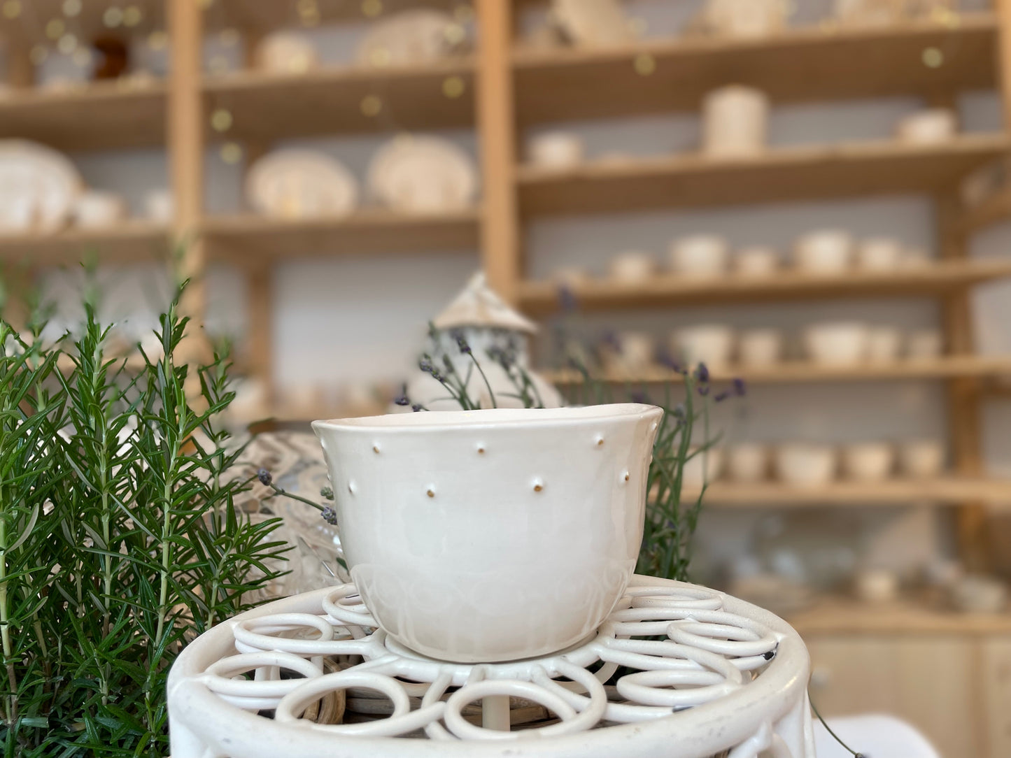 Collection Baronesse Cup with golden dots