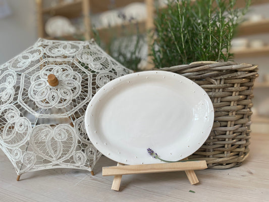 Collection Baronesse Oval Plate with golden dots